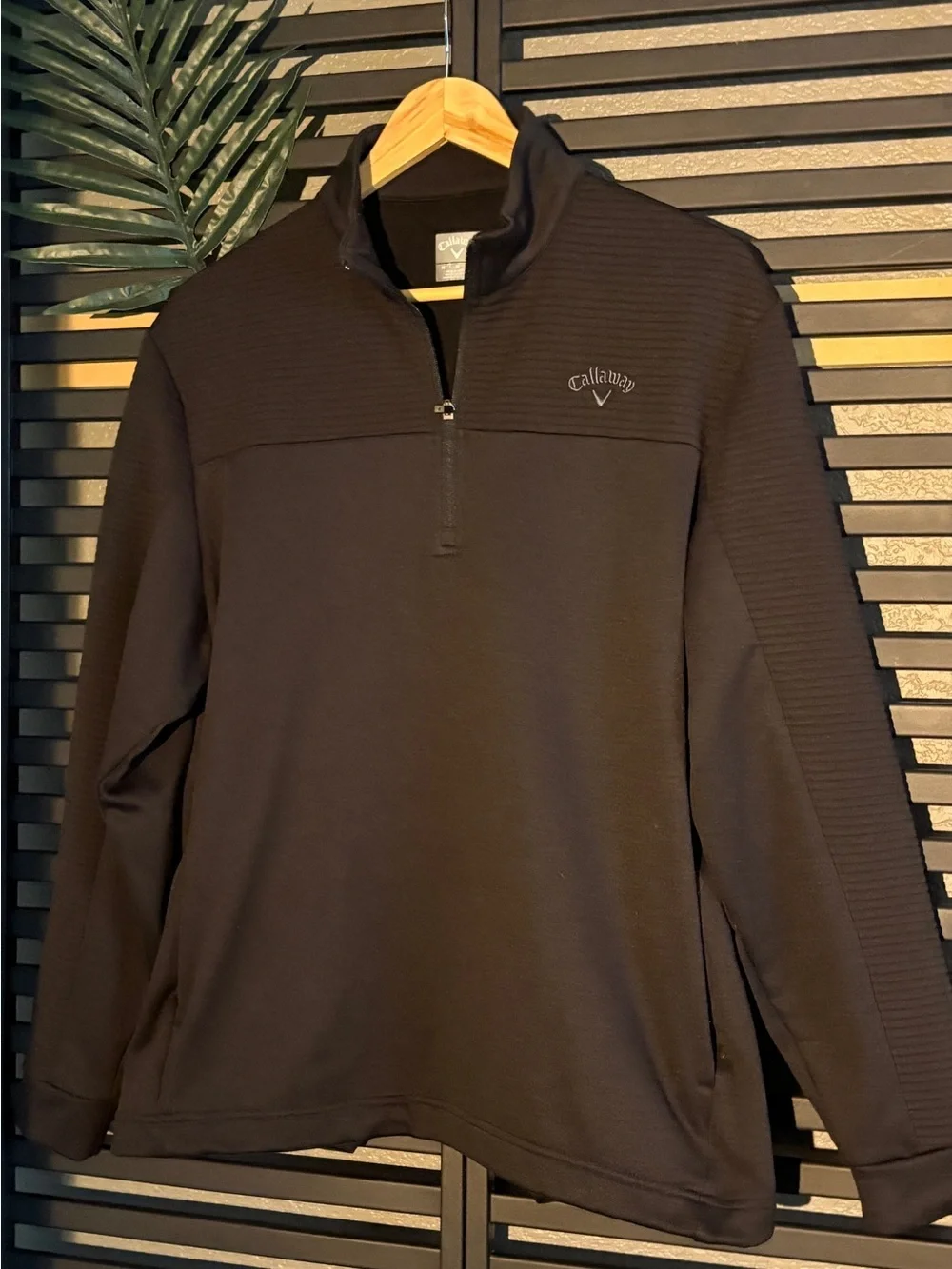 Callaway Men's Black Zip-Neck Golf Pullover